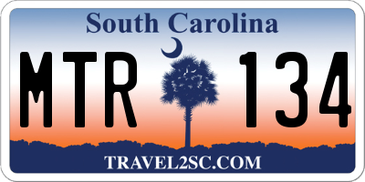 SC license plate MTR134