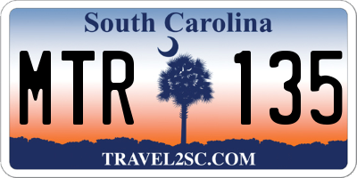 SC license plate MTR135
