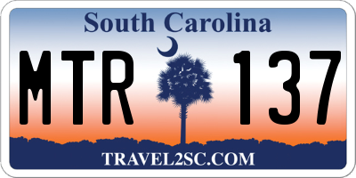 SC license plate MTR137