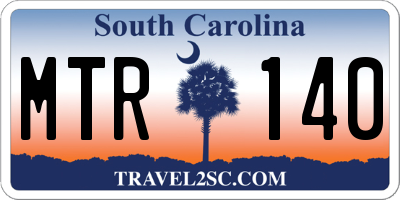SC license plate MTR140