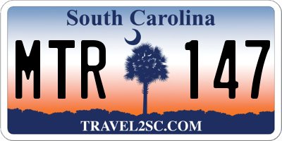 SC license plate MTR147