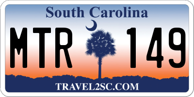 SC license plate MTR149