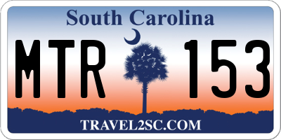 SC license plate MTR153