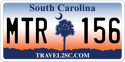 SC license plate MTR156