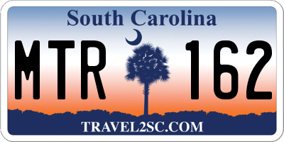 SC license plate MTR162