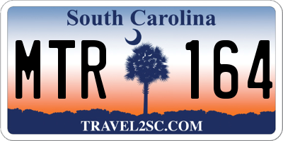 SC license plate MTR164