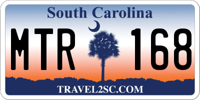 SC license plate MTR168