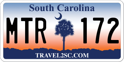 SC license plate MTR172
