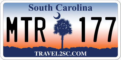 SC license plate MTR177