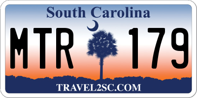SC license plate MTR179