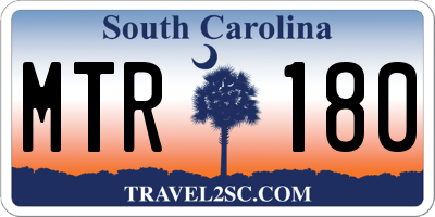 SC license plate MTR180