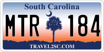 SC license plate MTR184