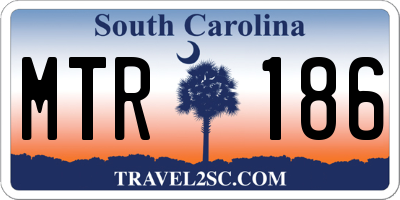 SC license plate MTR186