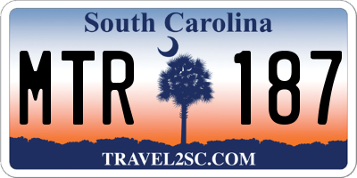 SC license plate MTR187