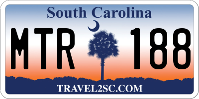 SC license plate MTR188