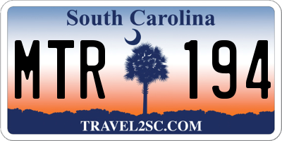 SC license plate MTR194