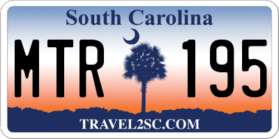 SC license plate MTR195