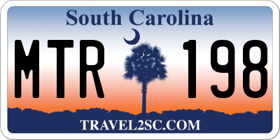 SC license plate MTR198