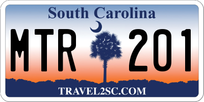 SC license plate MTR201