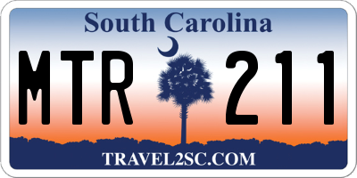 SC license plate MTR211