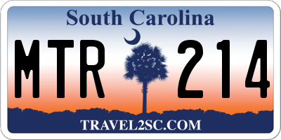 SC license plate MTR214