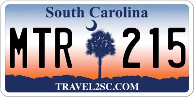 SC license plate MTR215