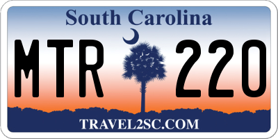 SC license plate MTR220