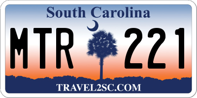 SC license plate MTR221