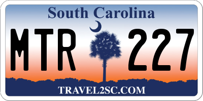 SC license plate MTR227