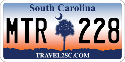 SC license plate MTR228