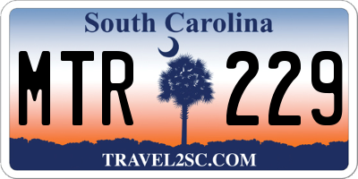 SC license plate MTR229