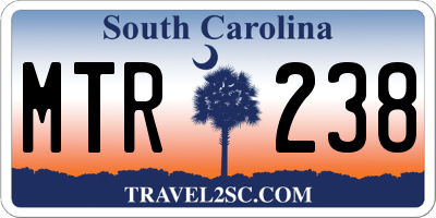 SC license plate MTR238