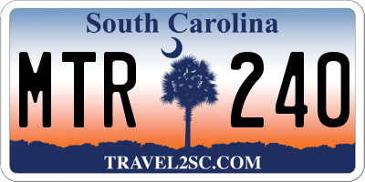 SC license plate MTR240
