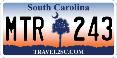 SC license plate MTR243
