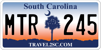 SC license plate MTR245