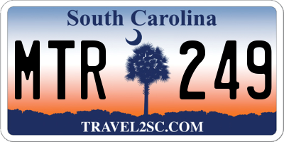 SC license plate MTR249