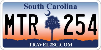 SC license plate MTR254