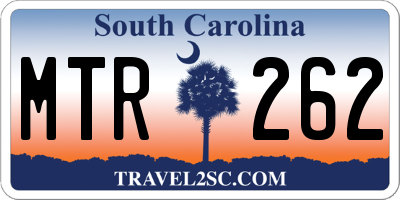 SC license plate MTR262