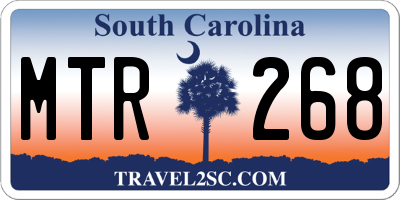 SC license plate MTR268