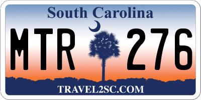 SC license plate MTR276