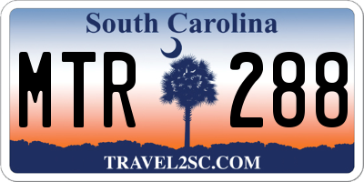SC license plate MTR288
