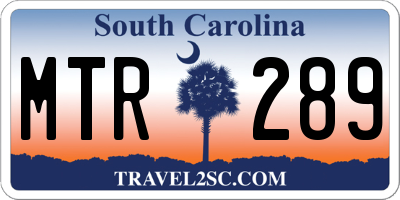 SC license plate MTR289