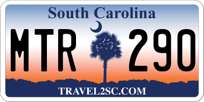 SC license plate MTR290