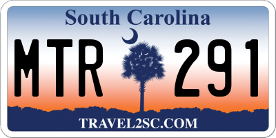 SC license plate MTR291