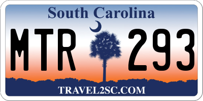 SC license plate MTR293