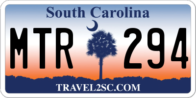 SC license plate MTR294