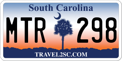 SC license plate MTR298