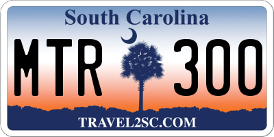 SC license plate MTR300