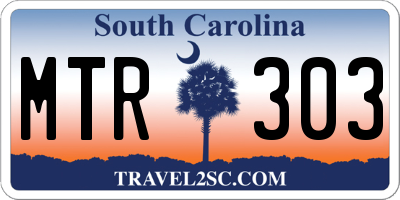 SC license plate MTR303