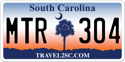 SC license plate MTR304